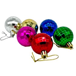 Коледни  топки за елха 6бр. 4см.   Коледна украса 