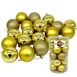 Комплект коледни топки за украса в кутия, 20 броя  Коледна украса 