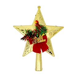 Коледна звезда пвц с панделка 18см. Коледна украса 