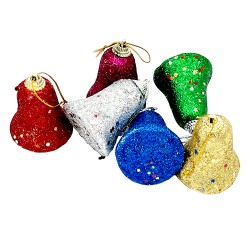 Коледни камбанки  за елха 6бр. Коледна украса 