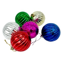 Коледни  топки за елха 6бр. 6см.  Коледна украса 