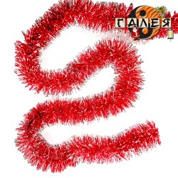 Гирлянд MD ЧЕРВЕНО СЪС СРЕБРО 1.5м. /6см/ Коледна украса 