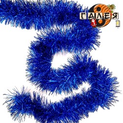 Гирлянд  Широк/8см/  СИН BG 1.8M. Коледна украса 