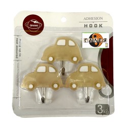 Закачалки самозалепващи се 3бр. коли Простиране, гладене и закачалки