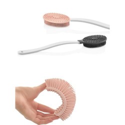 Четка за тяло силиконова с дълга дръжка, двустранна Аксесоари за банята