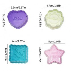 Форми за сладки  с надпис 4 броя пвц