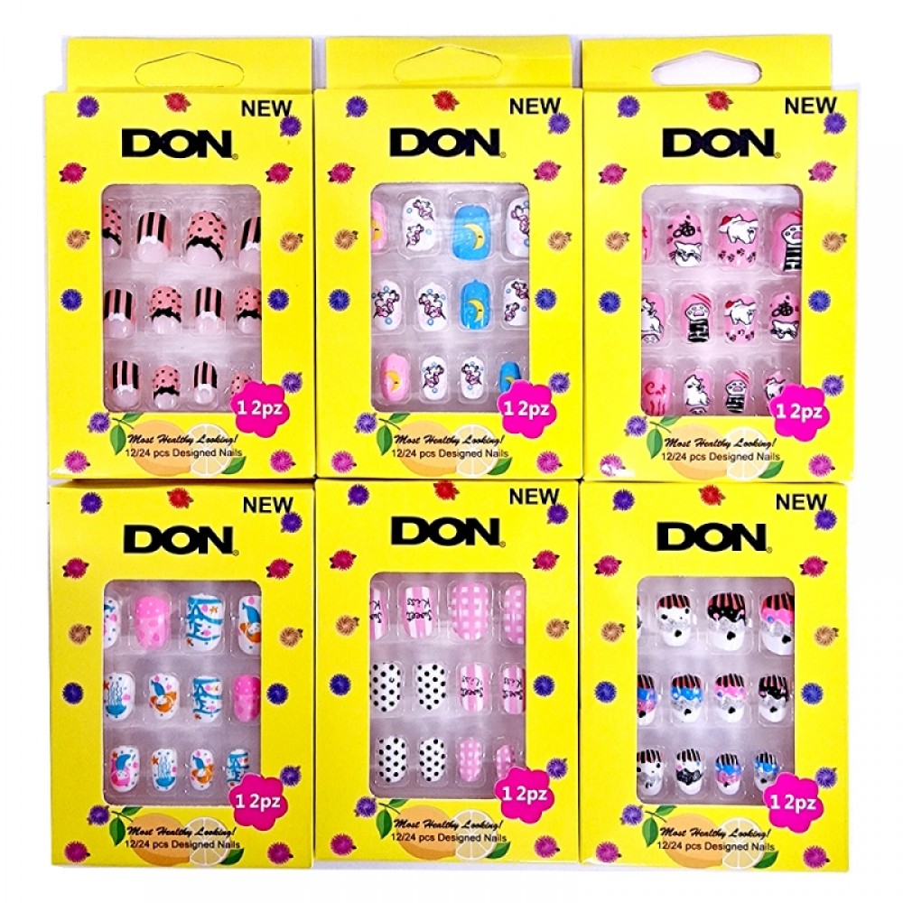 Изкуствени нокти Детски 12бр. Лак за нокти