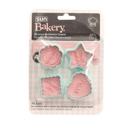 Форми за сладки  с надпис 4 броя пвц Други кухненски принадлежности