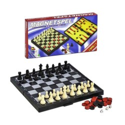 Игра Дама, Шах и Табла, комплект 3 в 1 Магнитен, 24 см Настолни игри