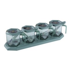 4-бр. Комплект буркани за подправки, 300 ml пвц