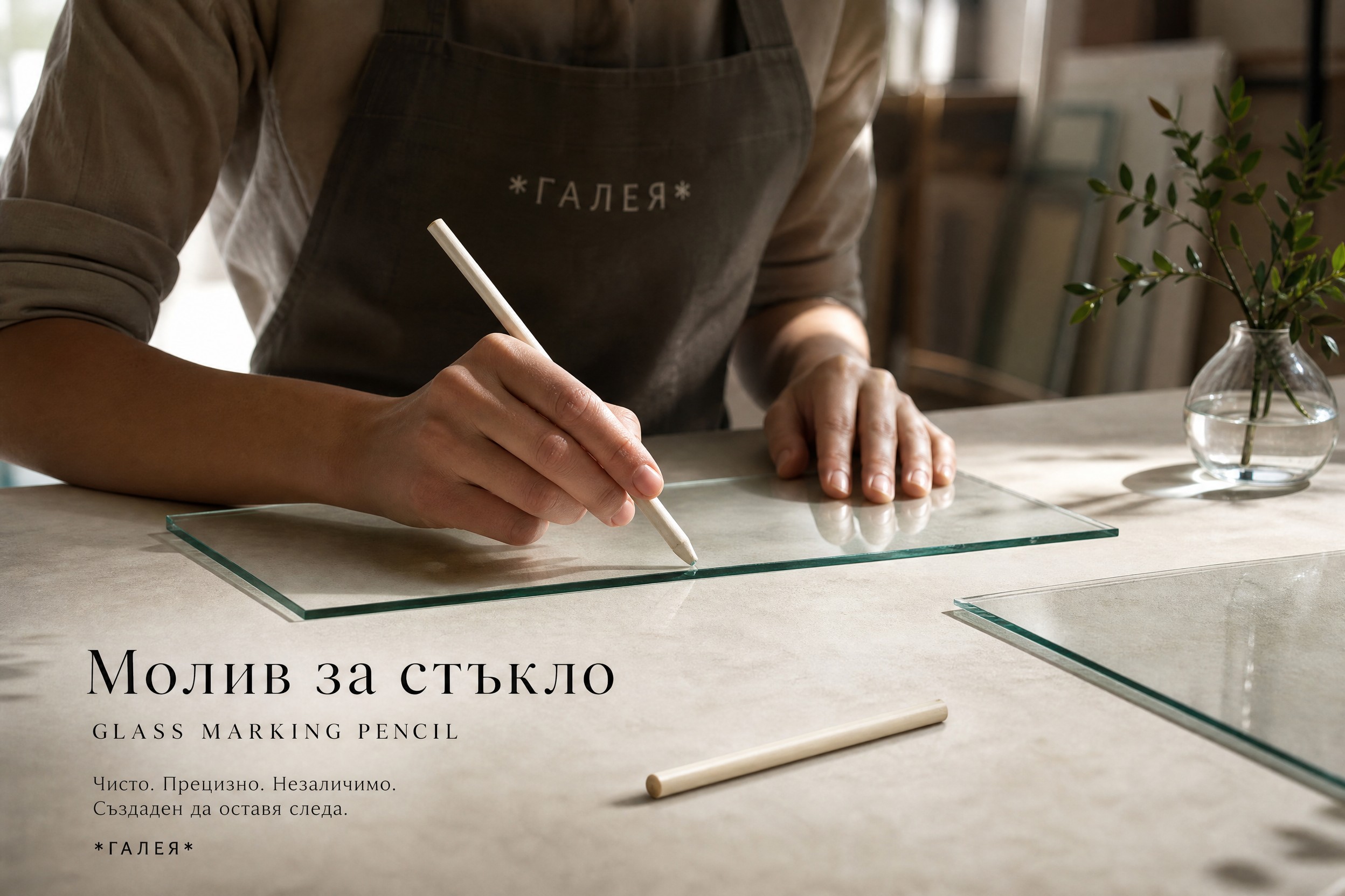 Маркиращ молив за стъкло и гладки повърхности (бял)