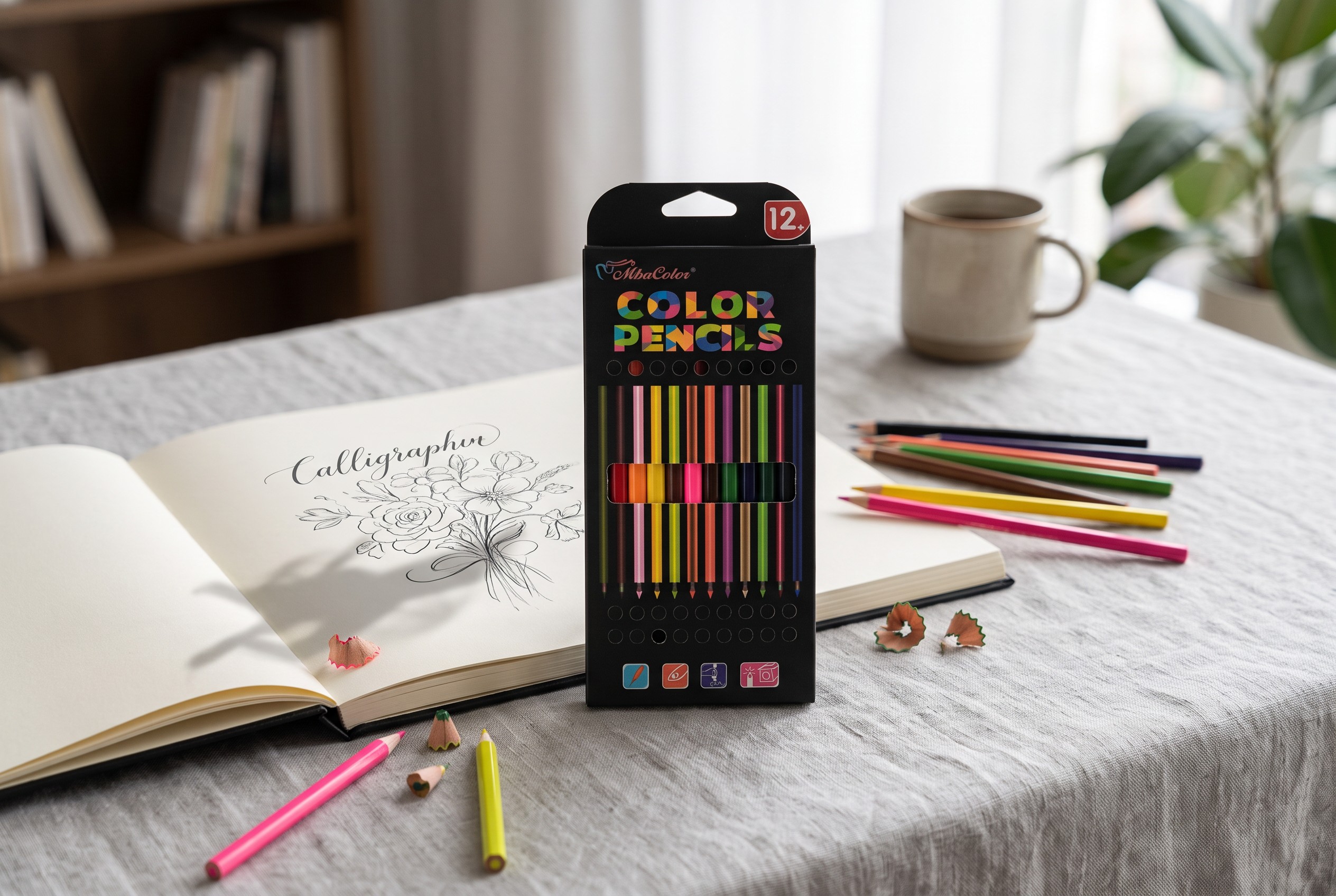 Комплект цветни моливи MbaColor (12 цвята)